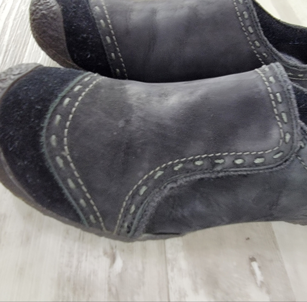 Keen Midori Black Leather Slip On Monk Loafer Shoe Women's Size 8½ - Picture 9 of 15